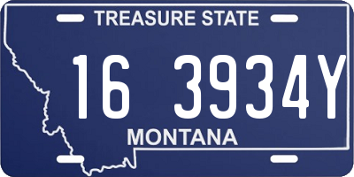 MT license plate 163934Y