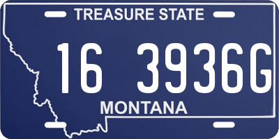 MT license plate 163936G