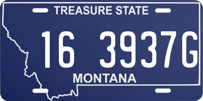 MT license plate 163937G