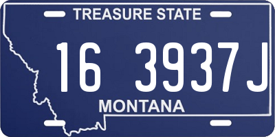 MT license plate 163937J