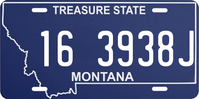 MT license plate 163938J