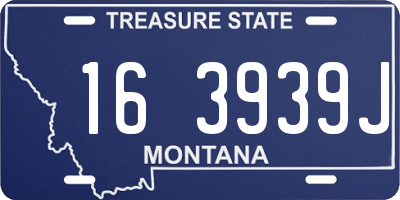 MT license plate 163939J