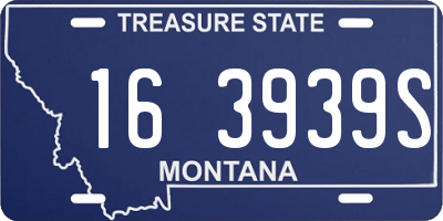 MT license plate 163939S
