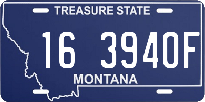 MT license plate 163940F