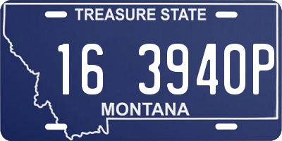 MT license plate 163940P