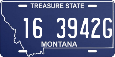 MT license plate 163942G