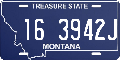 MT license plate 163942J