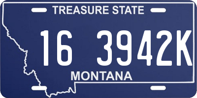 MT license plate 163942K