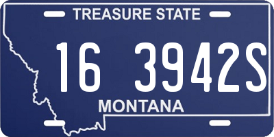 MT license plate 163942S