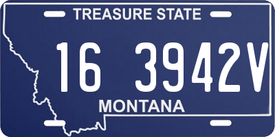 MT license plate 163942V