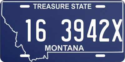 MT license plate 163942X