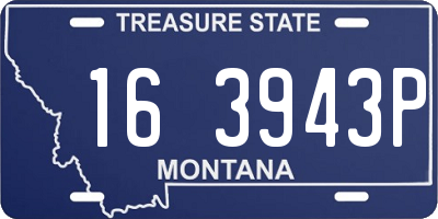 MT license plate 163943P