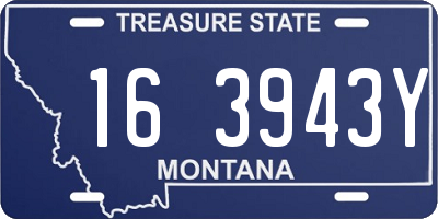 MT license plate 163943Y