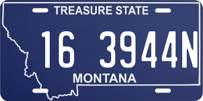 MT license plate 163944N