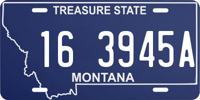 MT license plate 163945A
