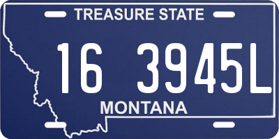 MT license plate 163945L