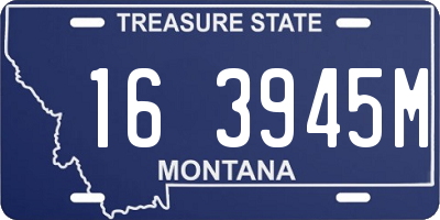 MT license plate 163945M