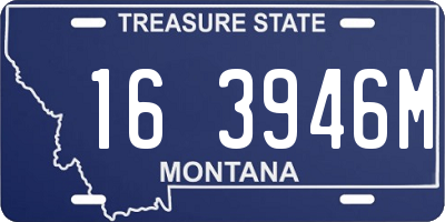 MT license plate 163946M