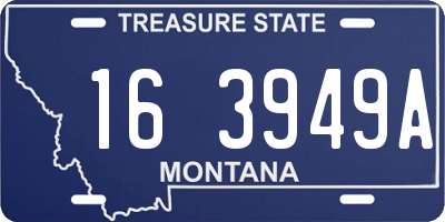 MT license plate 163949A