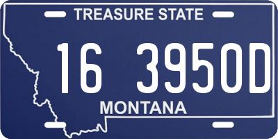 MT license plate 163950D