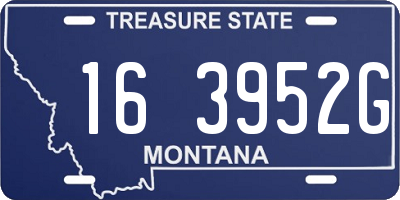MT license plate 163952G