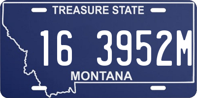 MT license plate 163952M