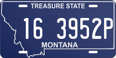 MT license plate 163952P