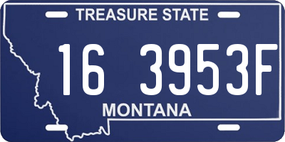 MT license plate 163953F