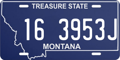 MT license plate 163953J