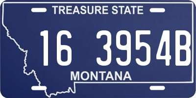 MT license plate 163954B