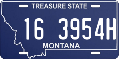 MT license plate 163954H