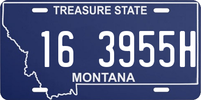 MT license plate 163955H