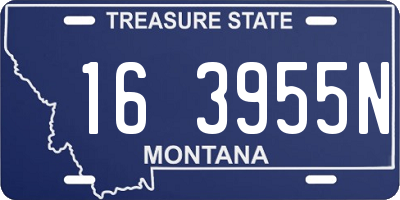 MT license plate 163955N