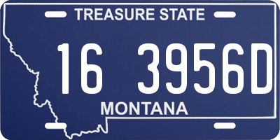 MT license plate 163956D