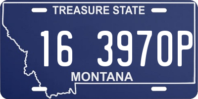 MT license plate 163970P