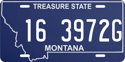 MT license plate 163972G