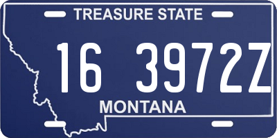 MT license plate 163972Z