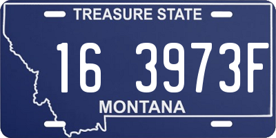 MT license plate 163973F