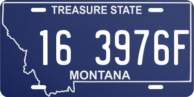 MT license plate 163976F
