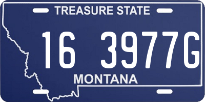 MT license plate 163977G