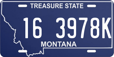 MT license plate 163978K