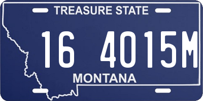 MT license plate 164015M