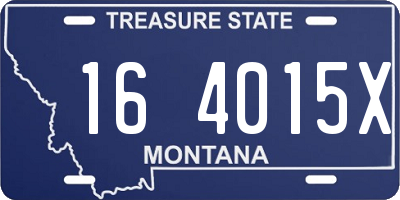 MT license plate 164015X