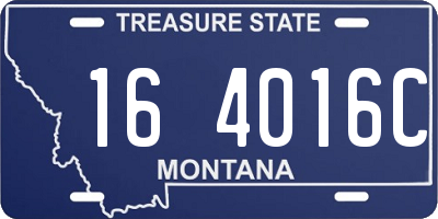 MT license plate 164016C