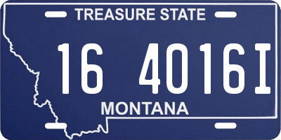 MT license plate 164016I