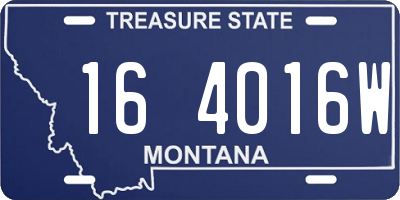 MT license plate 164016W