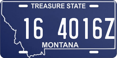 MT license plate 164016Z