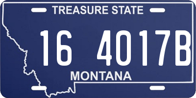 MT license plate 164017B