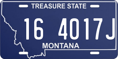 MT license plate 164017J