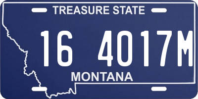 MT license plate 164017M
